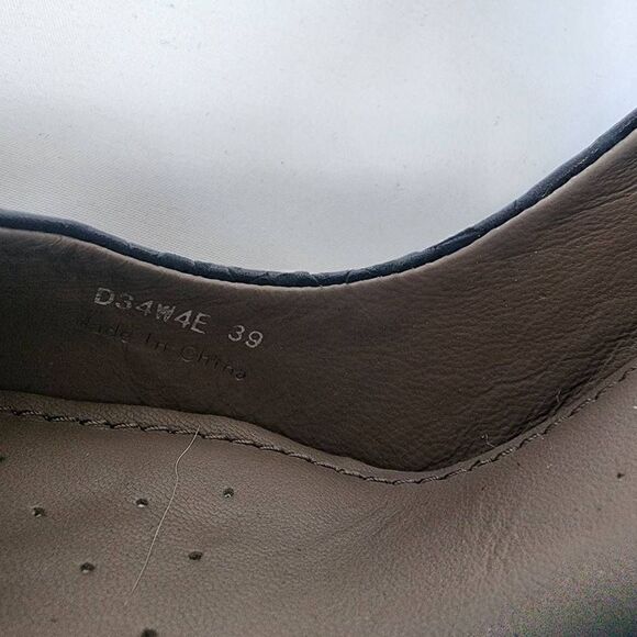 GEOX Respira High Heels Scales Black Block Heel Women's Size 39 (8.5) - Picture 11 of 13